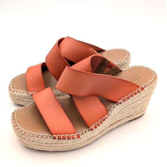 Nordstrom Rack Cressida Platform Wedge Espadrille Sandal Red Size US6M EU37 - Picture 1 of 12